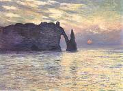 Claude Monet The Cliff,Etretat,Sunset Sweden oil painting artist